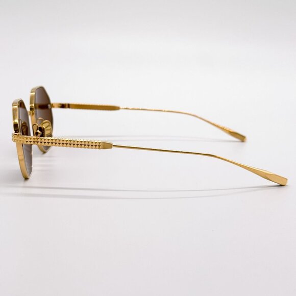 NEW VALENTINO SUNGLASSES VLS-122C GOLD/BROWN WOMEN VALENTINO EYEWEAR main image 4